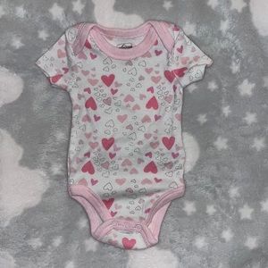 Heart 0-3Month Onesie